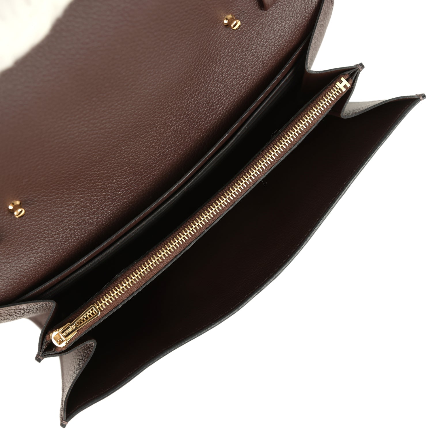 Hermes Constance Wallet To Go  Moka Evercolor Gold Hardware