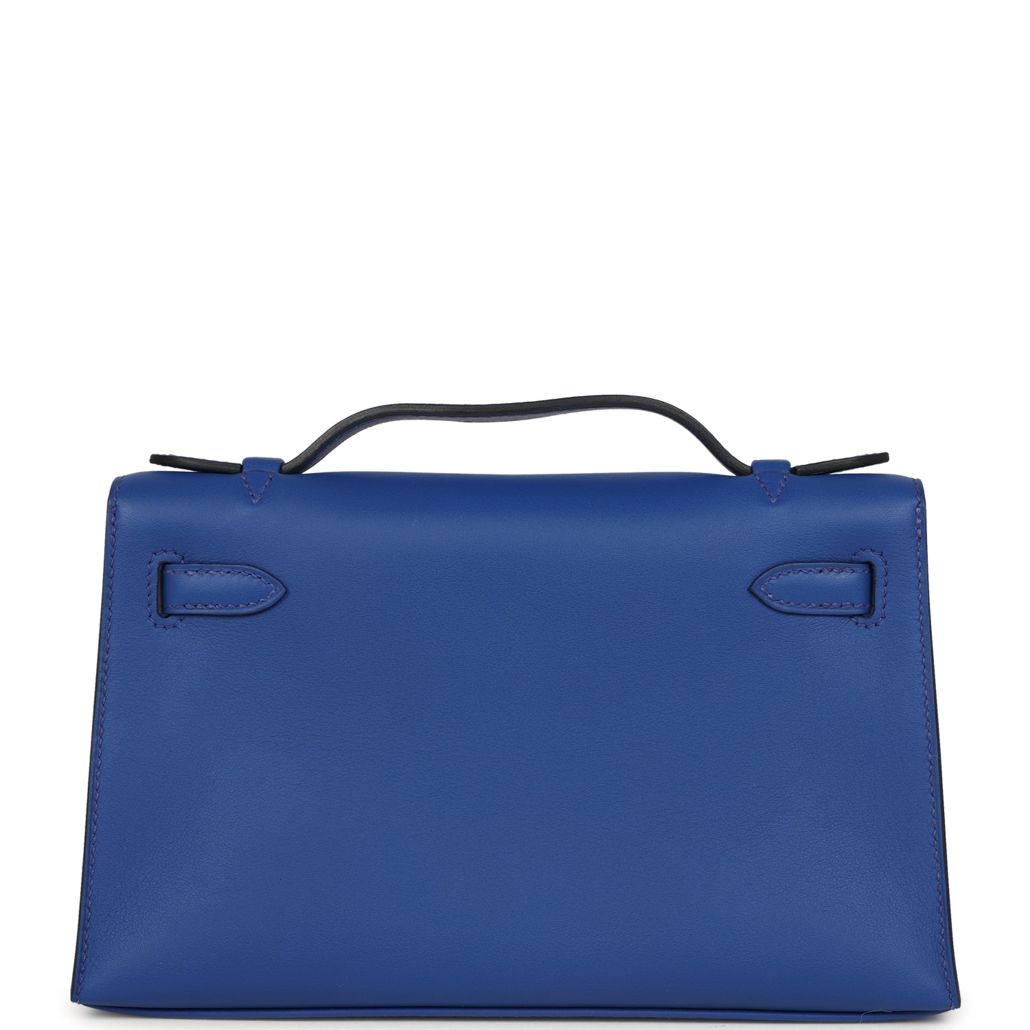 Hermes Kelly Pochette Bleu Royal Swift Palladium Hardware