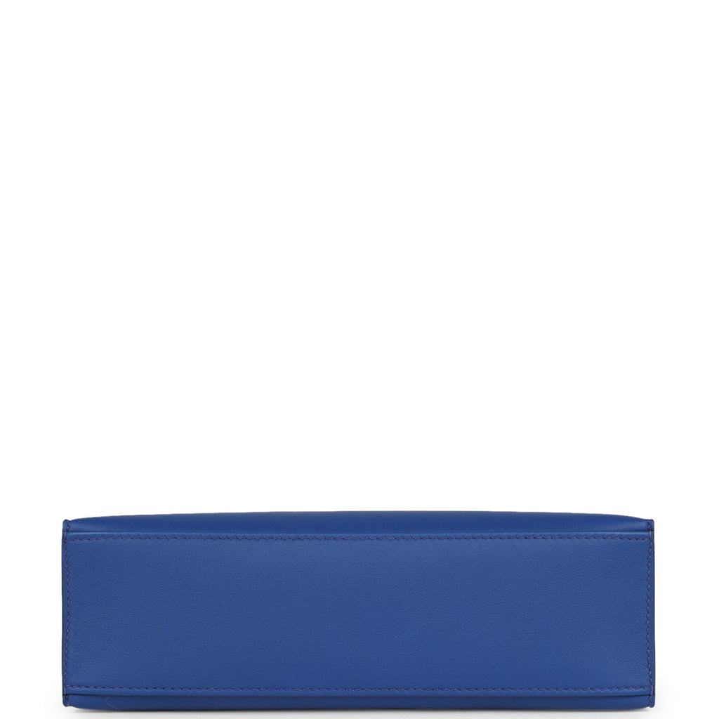 Hermes Kelly Pochette Bleu Royal Swift Palladium Hardware