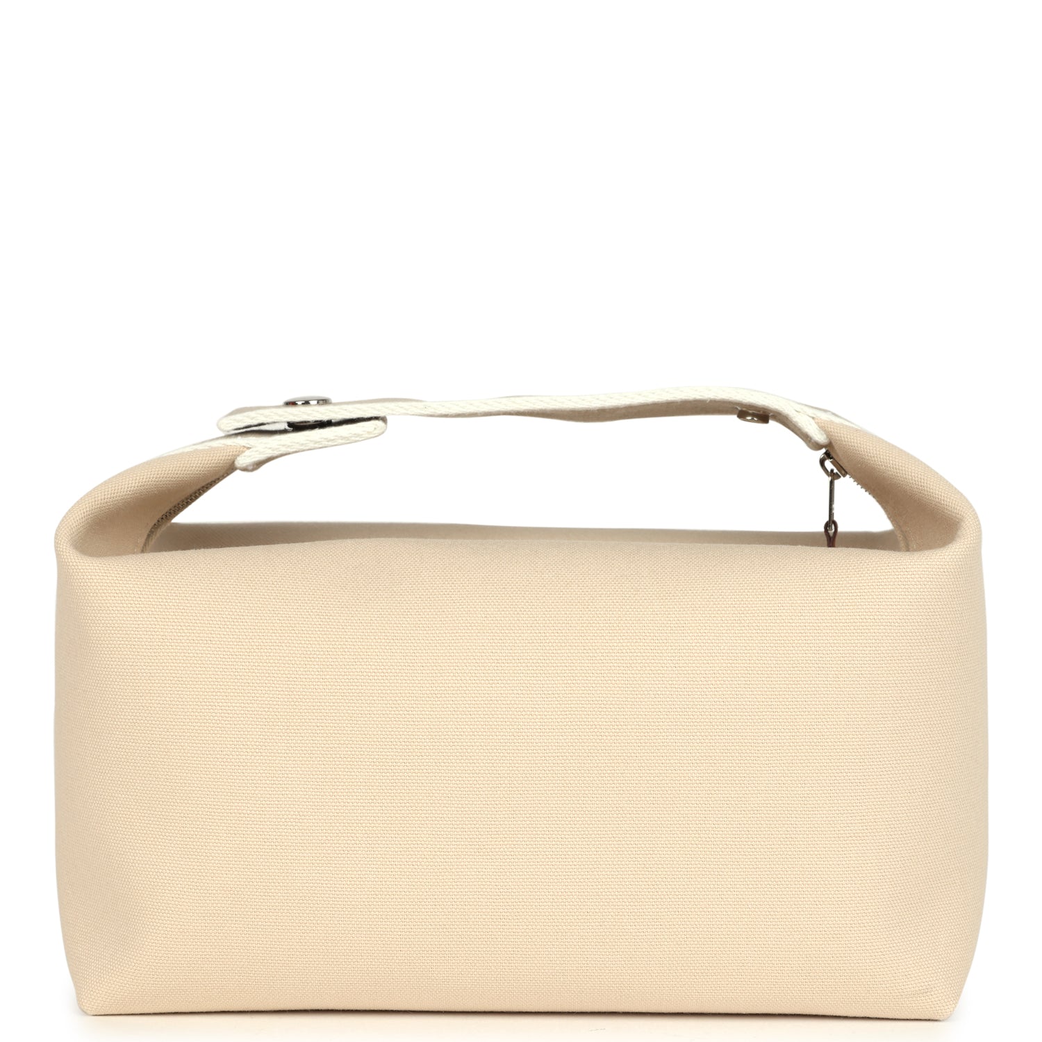 Hermes Bride-A-Brac Case GM Neutral Toile Canvas Palladium Hardware