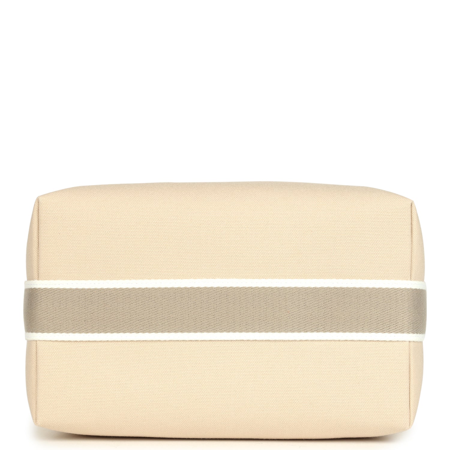 Hermes Bride-A-Brac Case GM Neutral Toile Canvas Palladium Hardware