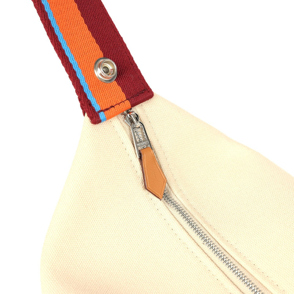 Hermes Bride A Brac Pavillon GM Naturel Canvas Palladium Hardware