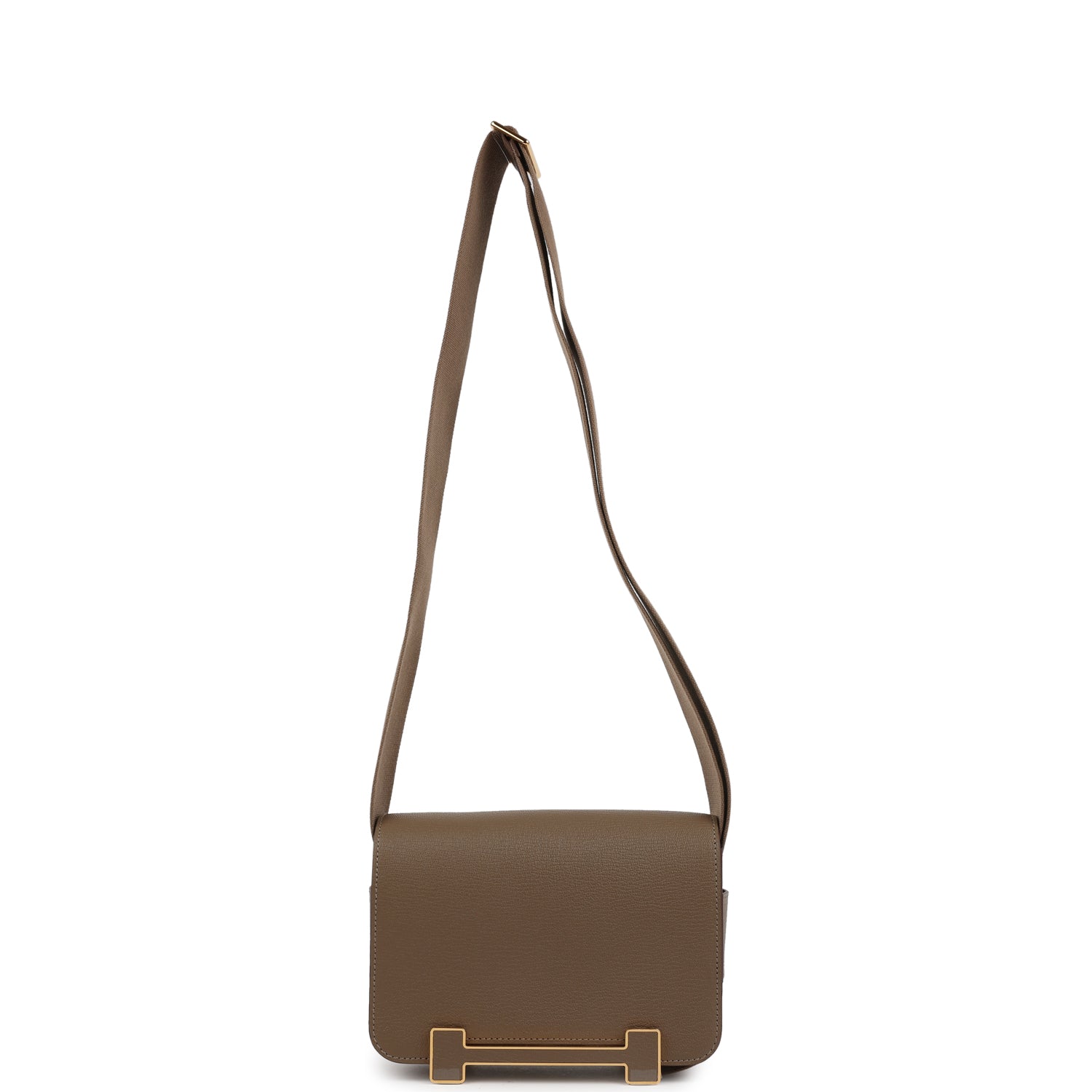 Hermes Geta Etoupe Chevre Mysore Gold Hardware