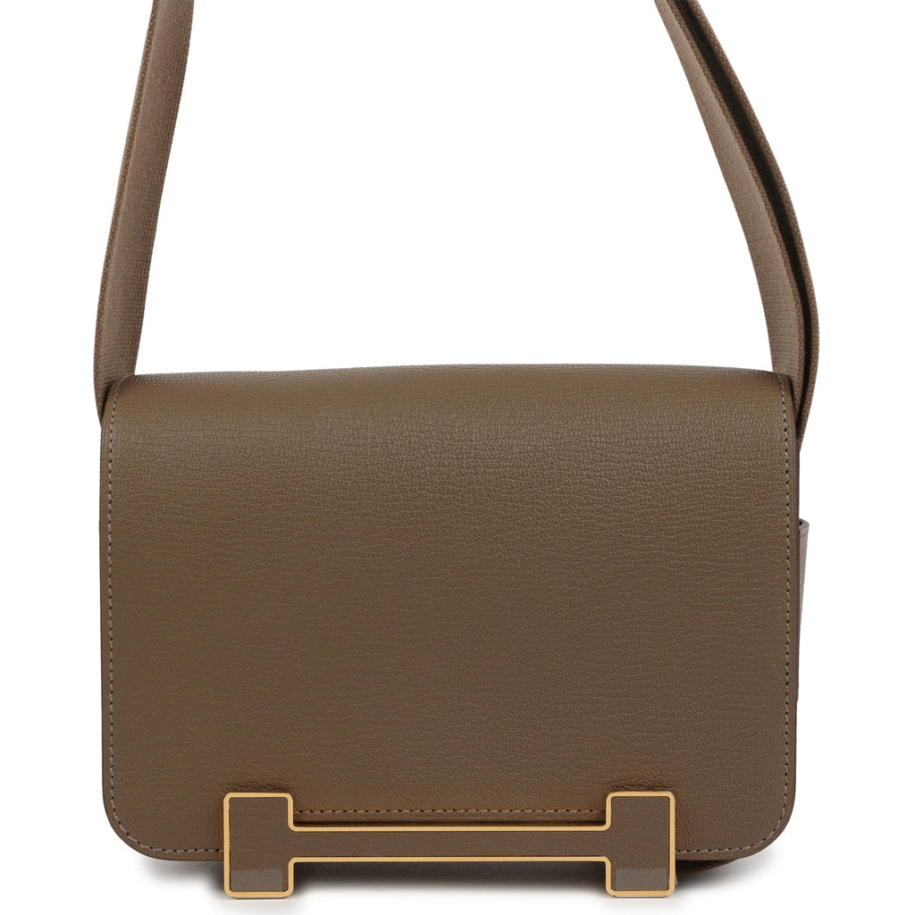 Hermes Geta Etoupe Chevre Mysore Gold Hardware