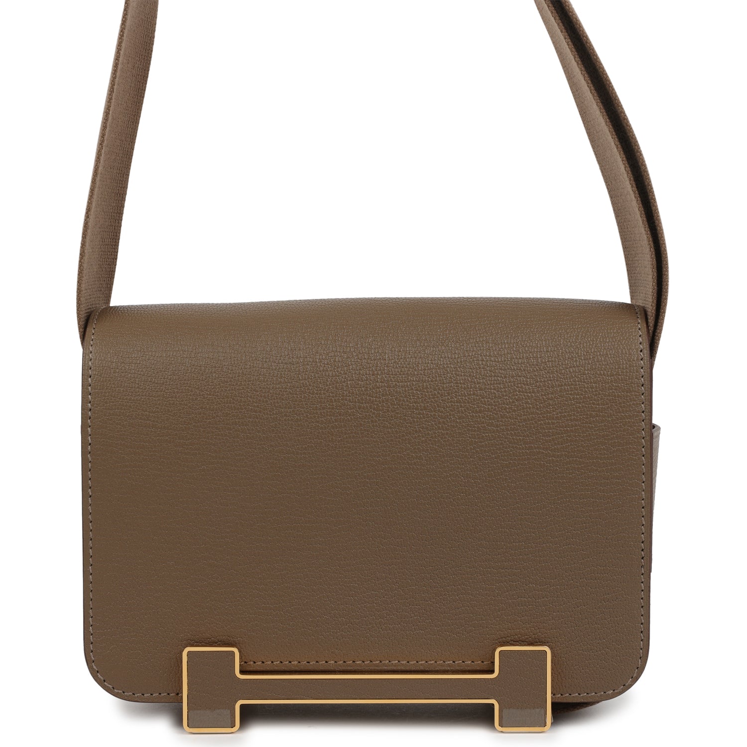 Hermes Geta Etoupe Chevre Mysore Gold Hardware