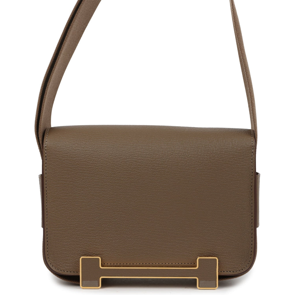 Hermes Geta Etoupe Chevre Mysore Gold Hardware