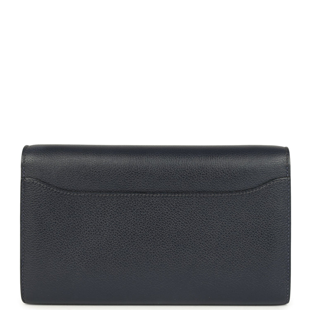 Hermes Constance Wallet To Go Bleu Nuit Evercolor Gold Hardware