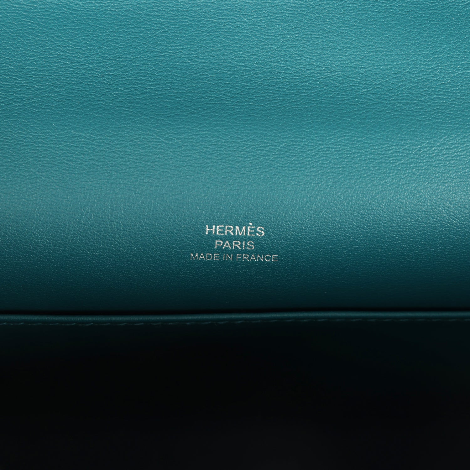 Hermes Kelly Pochette Vert Bosphore Swift Palladium Hardware