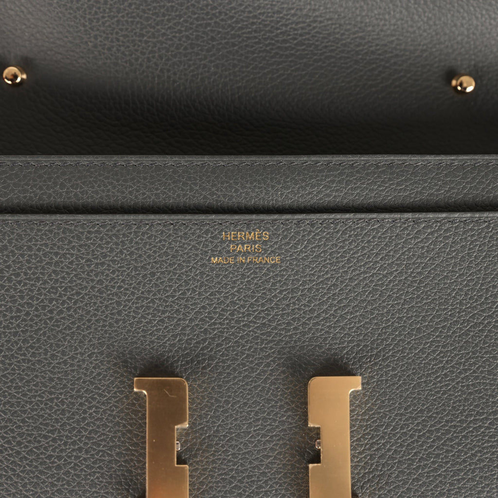 Hermes Constance Wallet To Go Gris Misty Evercolor Permabrass Hardware