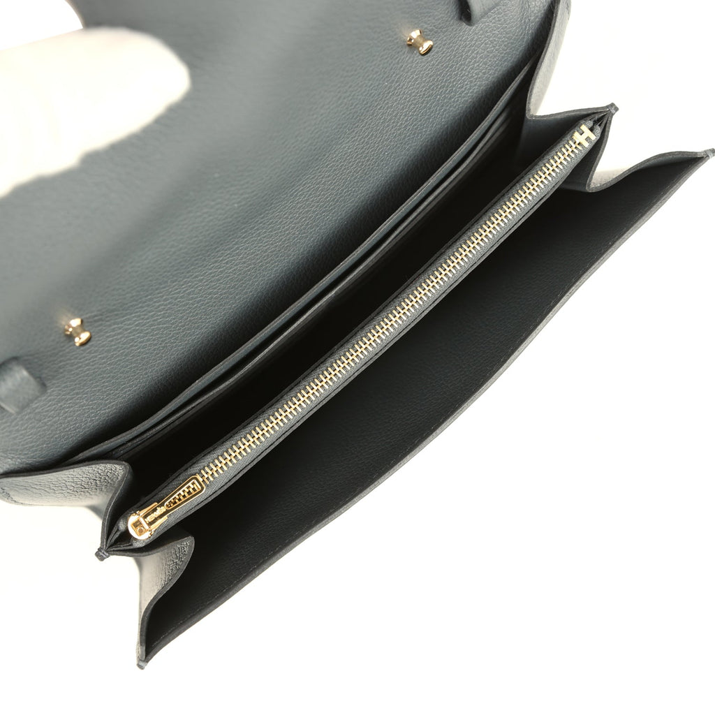 Hermes Constance Wallet To Go Gris Misty Evercolor Permabrass Hardware