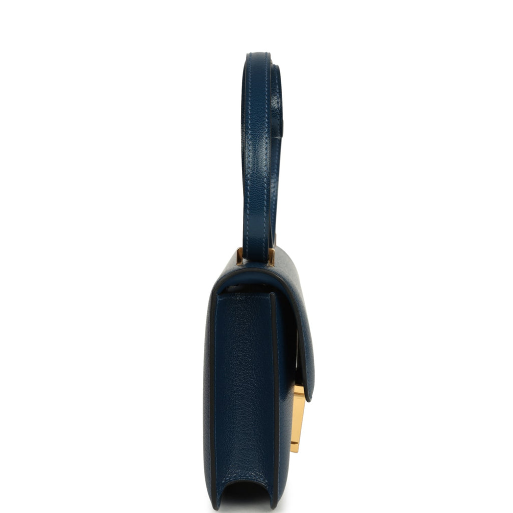 Hermes Constance Elan Deep Blue Chevre Chamkila Gold Hardware