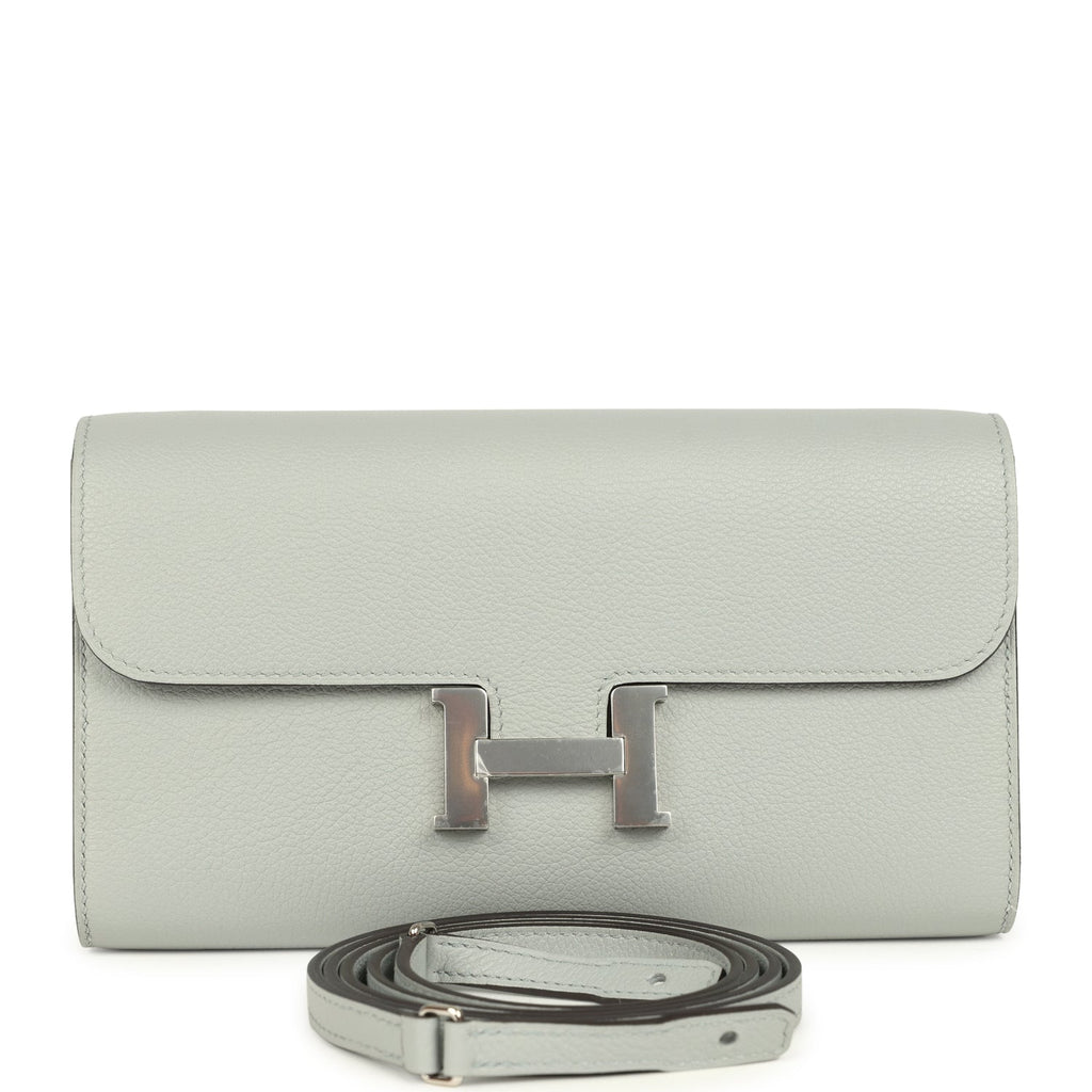 Hermes Constance Wallet To Go Bleu Glacier Evercolor Palladium Hardware