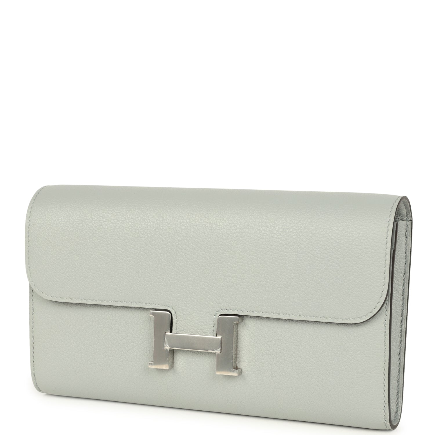 Hermes Constance Wallet To Go Bleu Glacier Evercolor Palladium Hardware