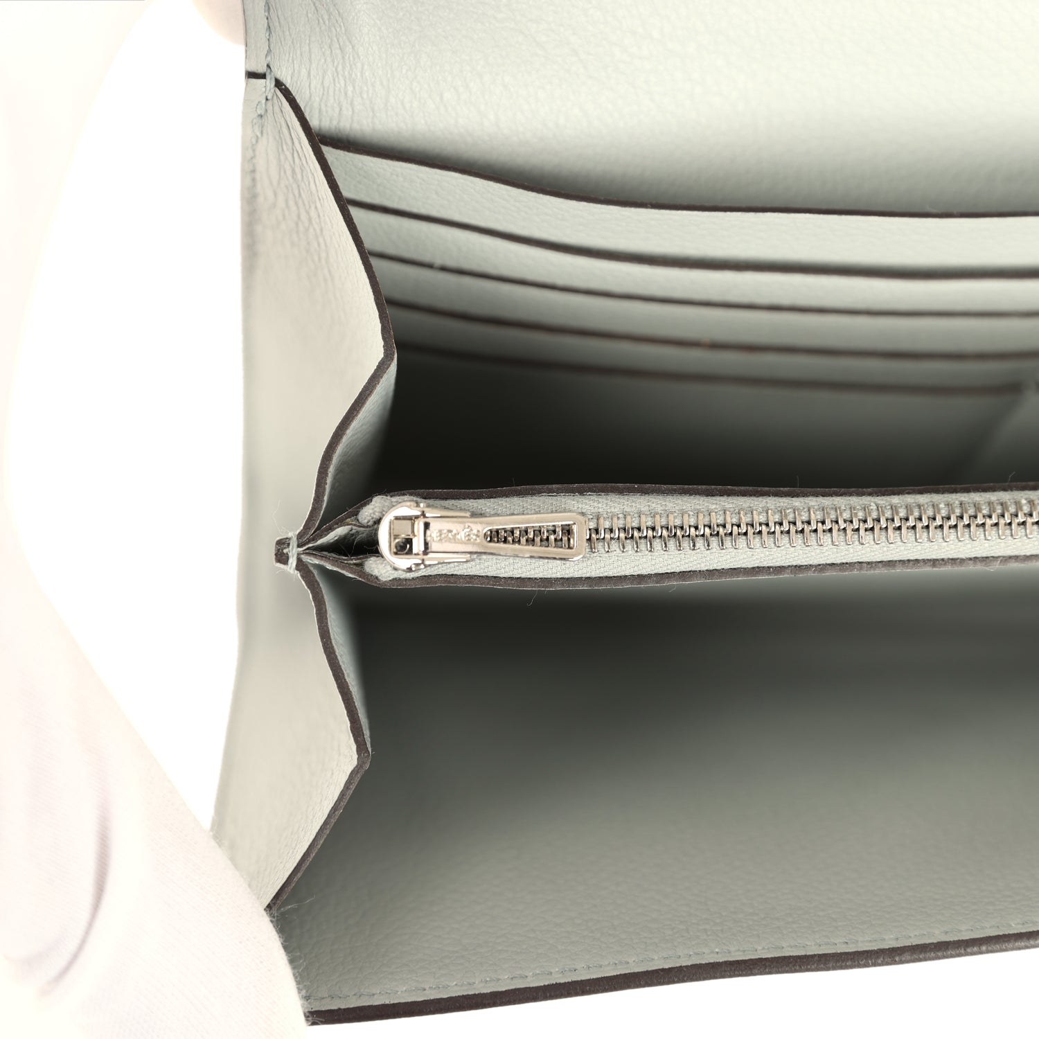 Hermes Constance Wallet To Go Bleu Glacier Evercolor Palladium Hardware