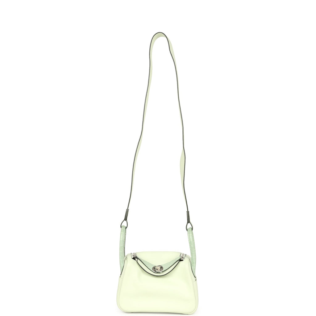Hermes Mini Lindy Vert Fizz Swift and Matte Alligator Touch Palladium Hardware