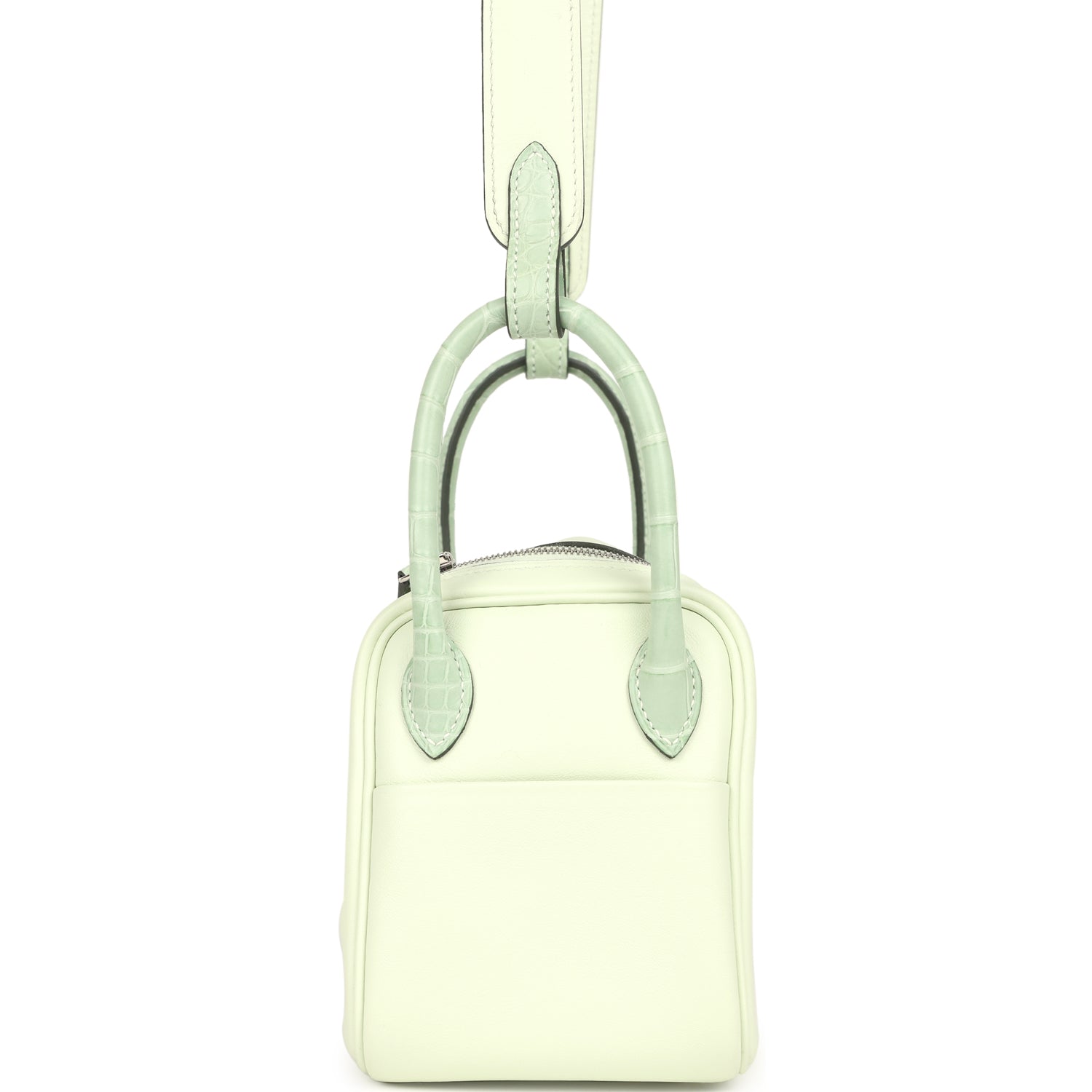 Hermes Mini Lindy Vert Fizz Swift and Matte Alligator Touch Palladium Hardware