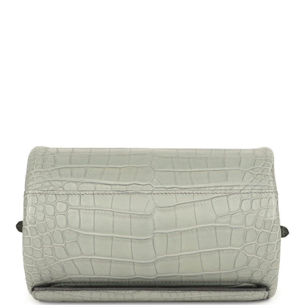 Hermes Maximors II Bag Gris Ciment Matte Alligator Permabrass Hardware