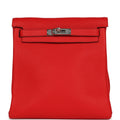Hermes Kelly Ado II Backpack Rouge De Coeur Clemence Palladium Hardware