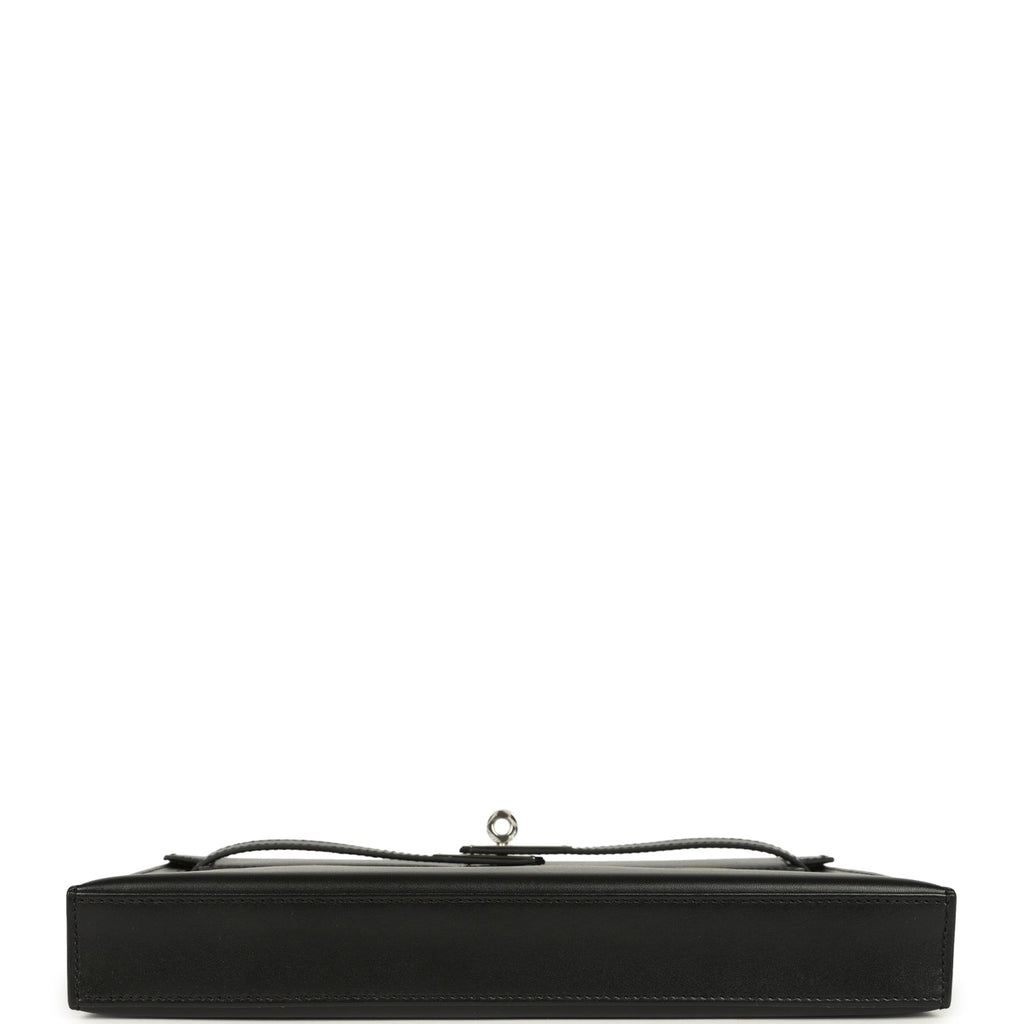 Hermes Kelly Elan "Cheval De Bois" Black and Multi Tadelakt Palladium Hardware