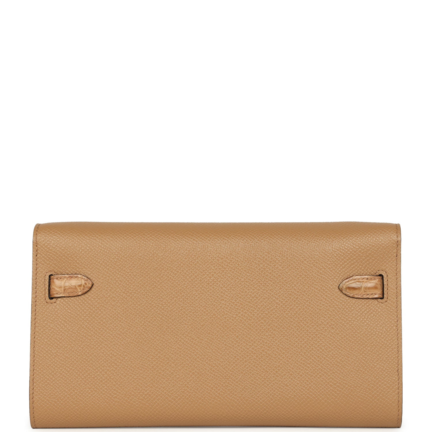 Hermes Kelly Wallet To Go Chai Touch Epsom and Alligator Gold Hardware