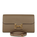 Hermes Constance Wallet To Go Etoupe Epsom Gold Hardware