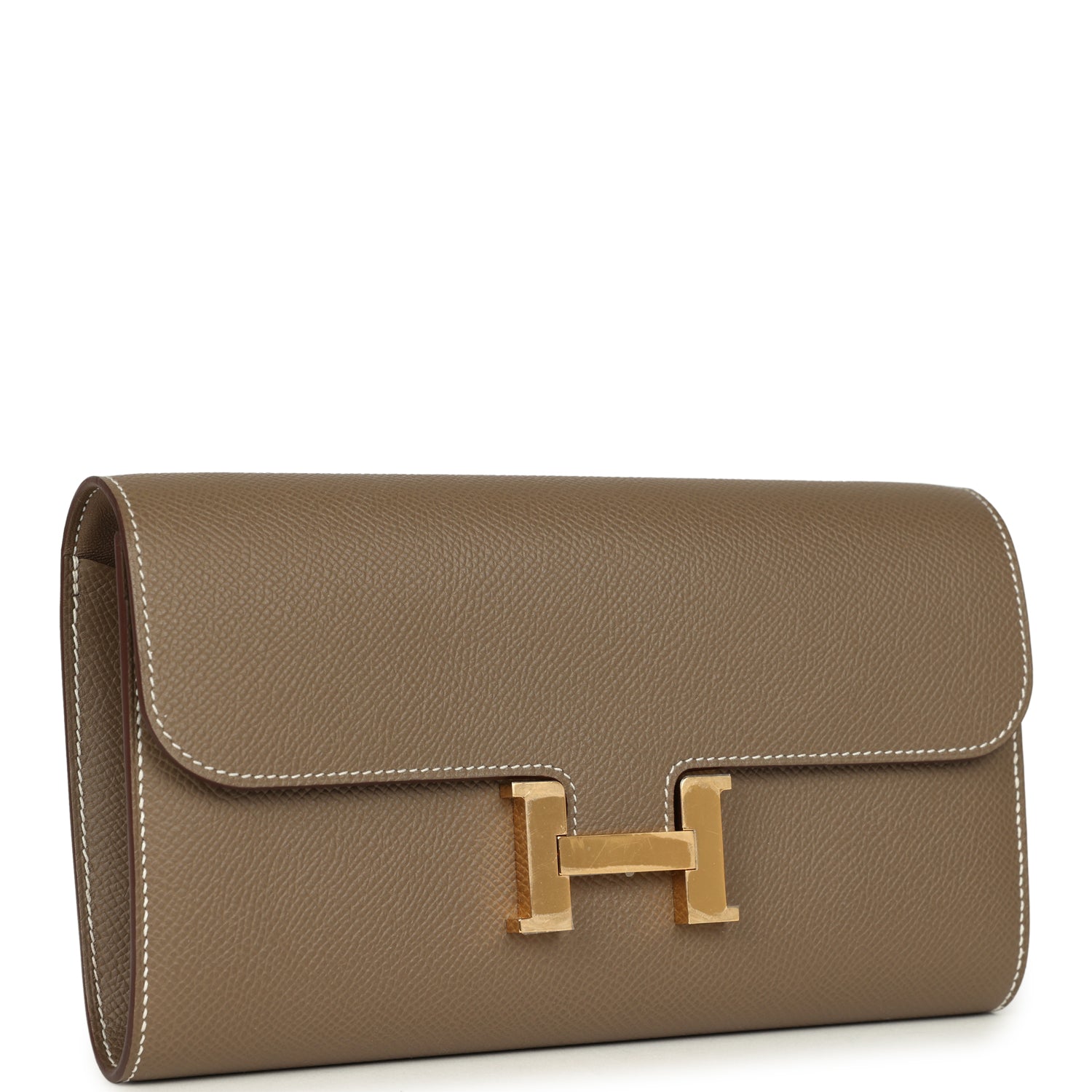 Hermes Constance Wallet To Go Etoupe Epsom Gold Hardware