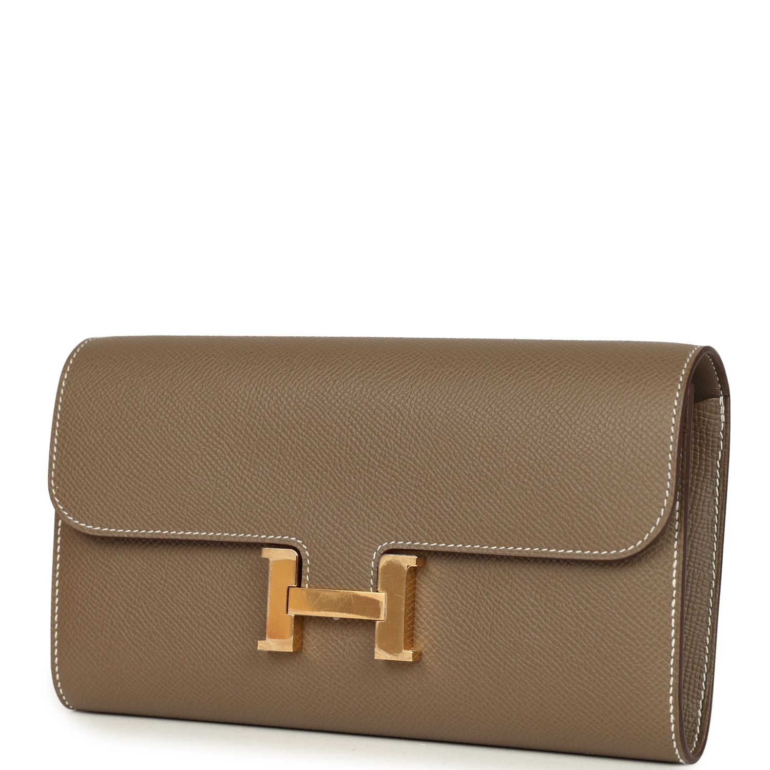 Hermes Constance Wallet To Go Etoupe Epsom Gold Hardware