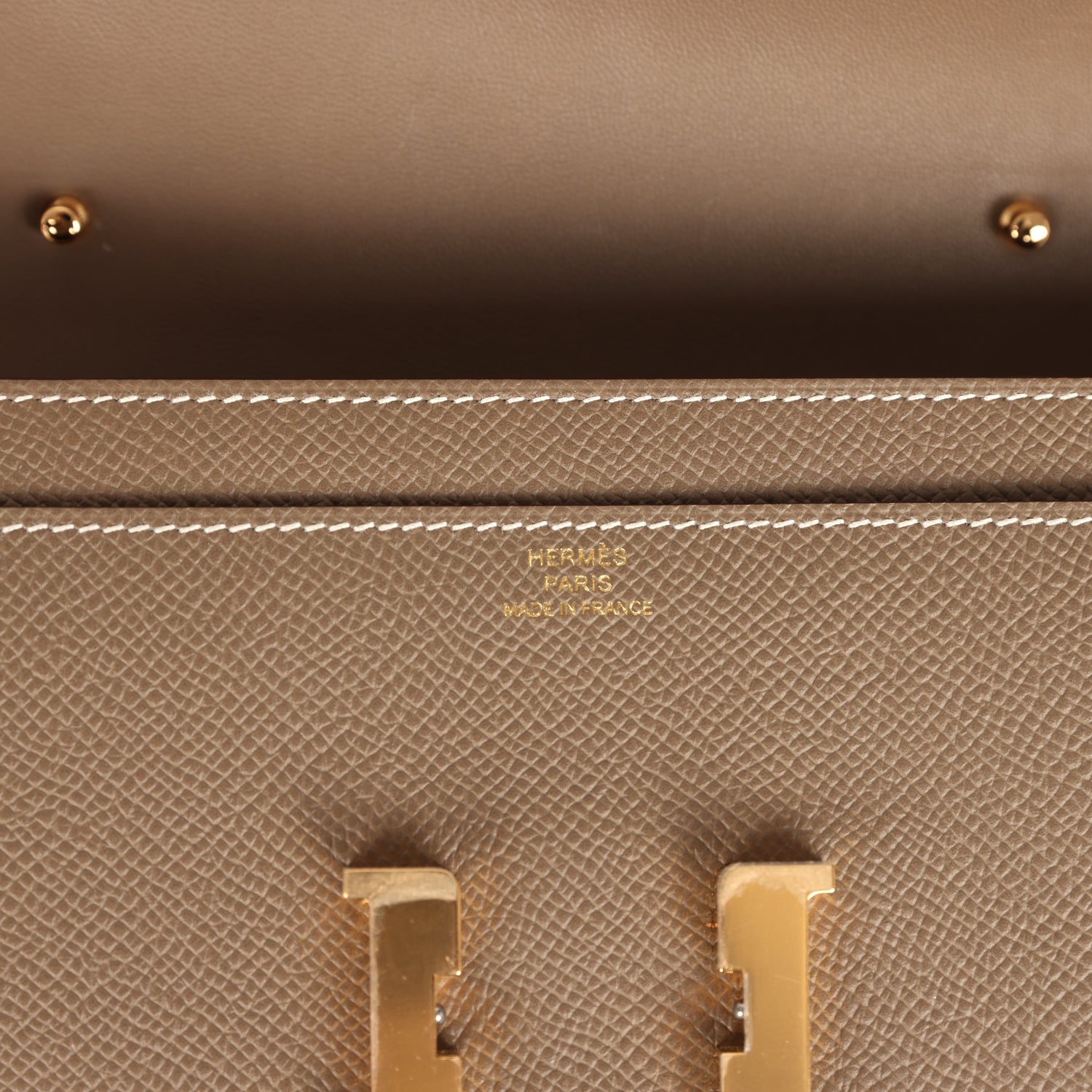 Hermes Constance Wallet To Go Etoupe Epsom Gold Hardware