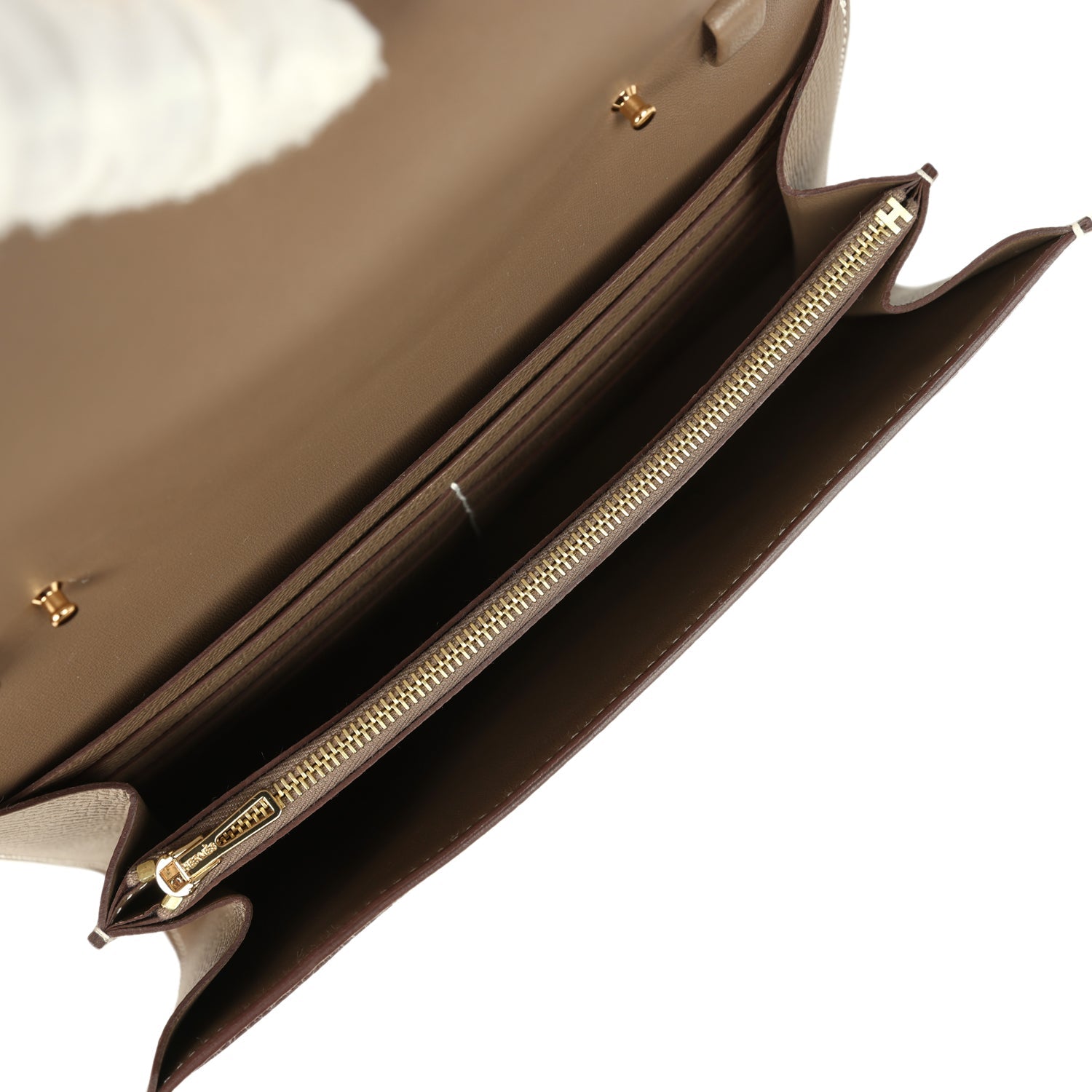 Hermes Constance Wallet To Go Etoupe Epsom Gold Hardware