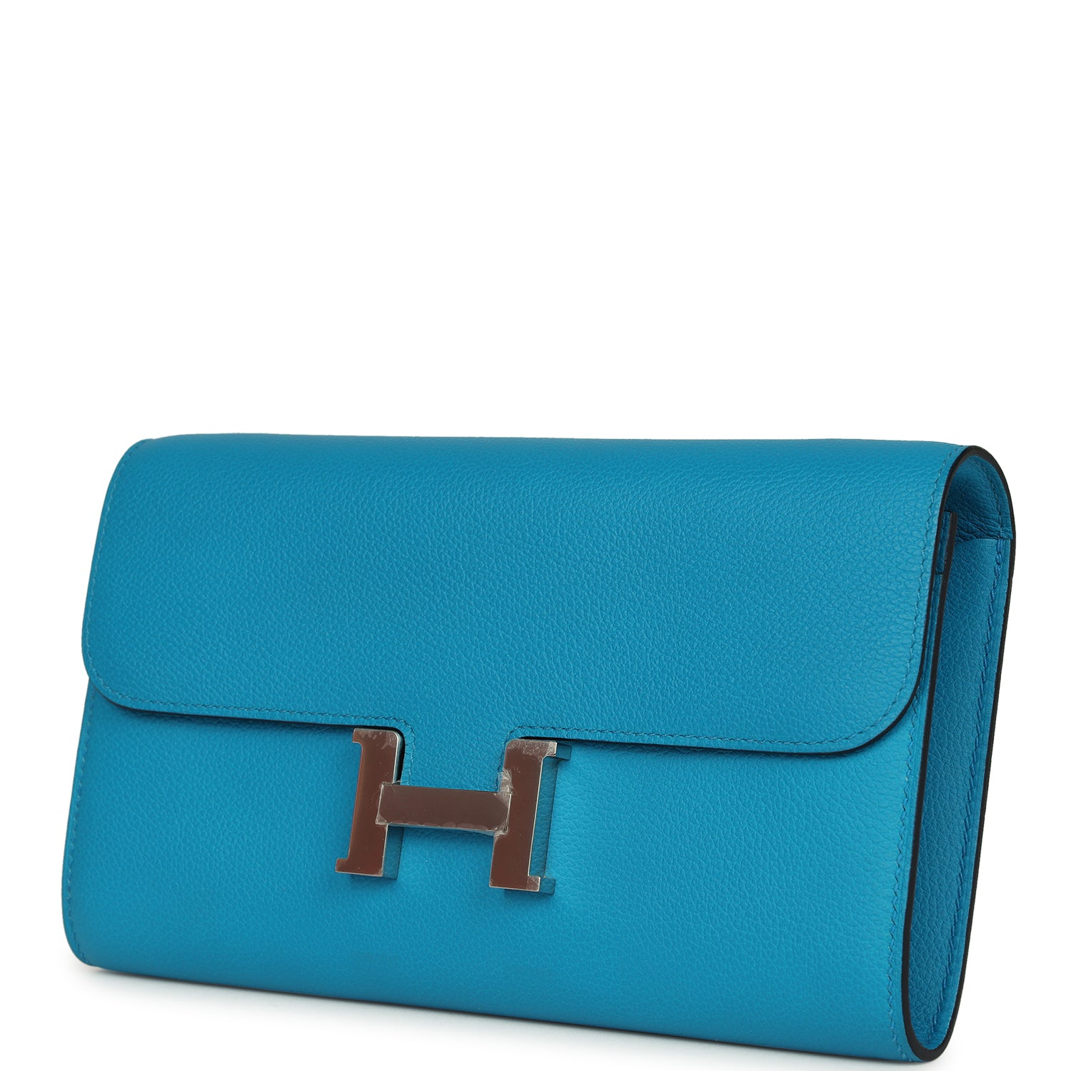Hermes Constance Wallet To Go Bleu Frida Evercolor Palladium Hardware