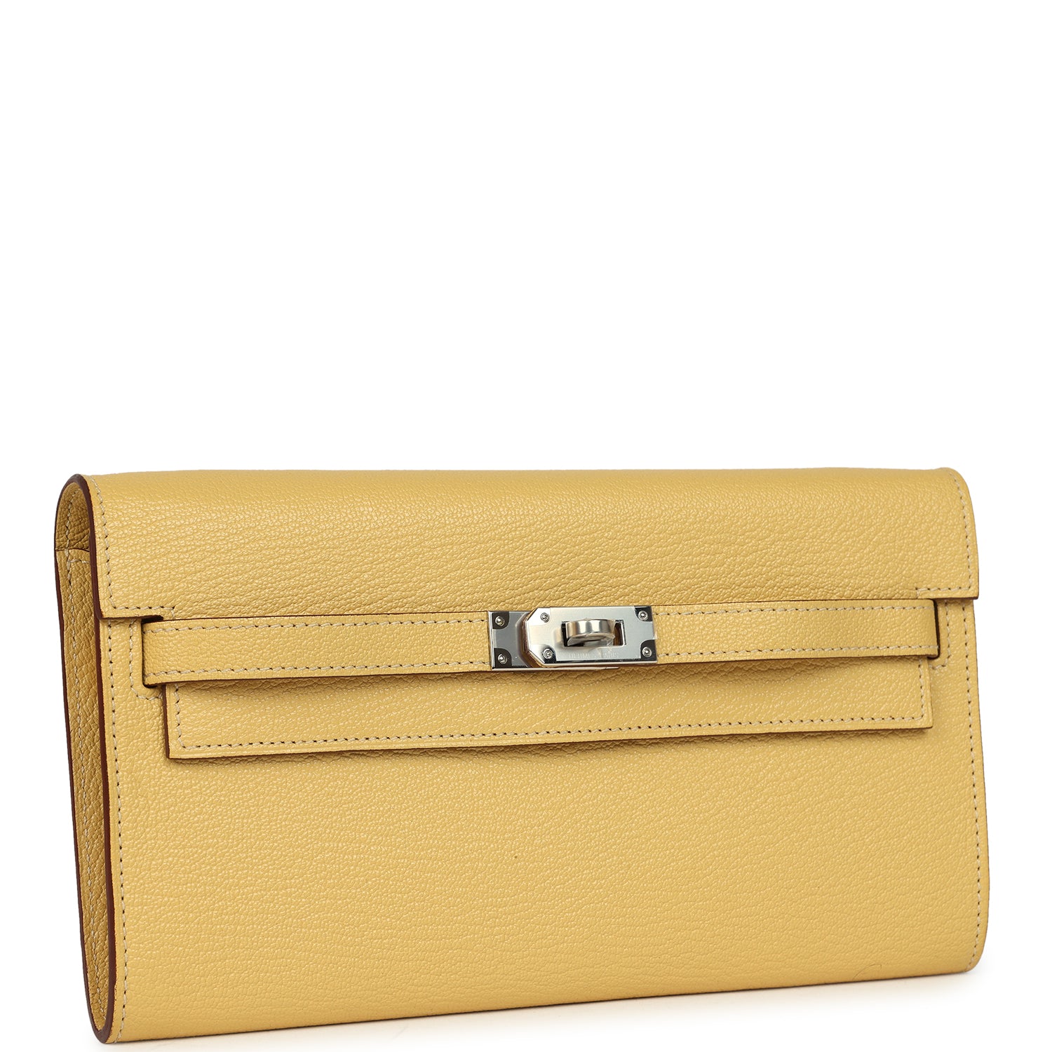 Hermes Kelly To Go Wallet Jaune Foin Chevre Mysore Palladium Hardware