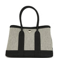 Hermes Garden Party Neo 23 Black-Ecru Toile H Canvas and Black Negonda Palladium Hardware