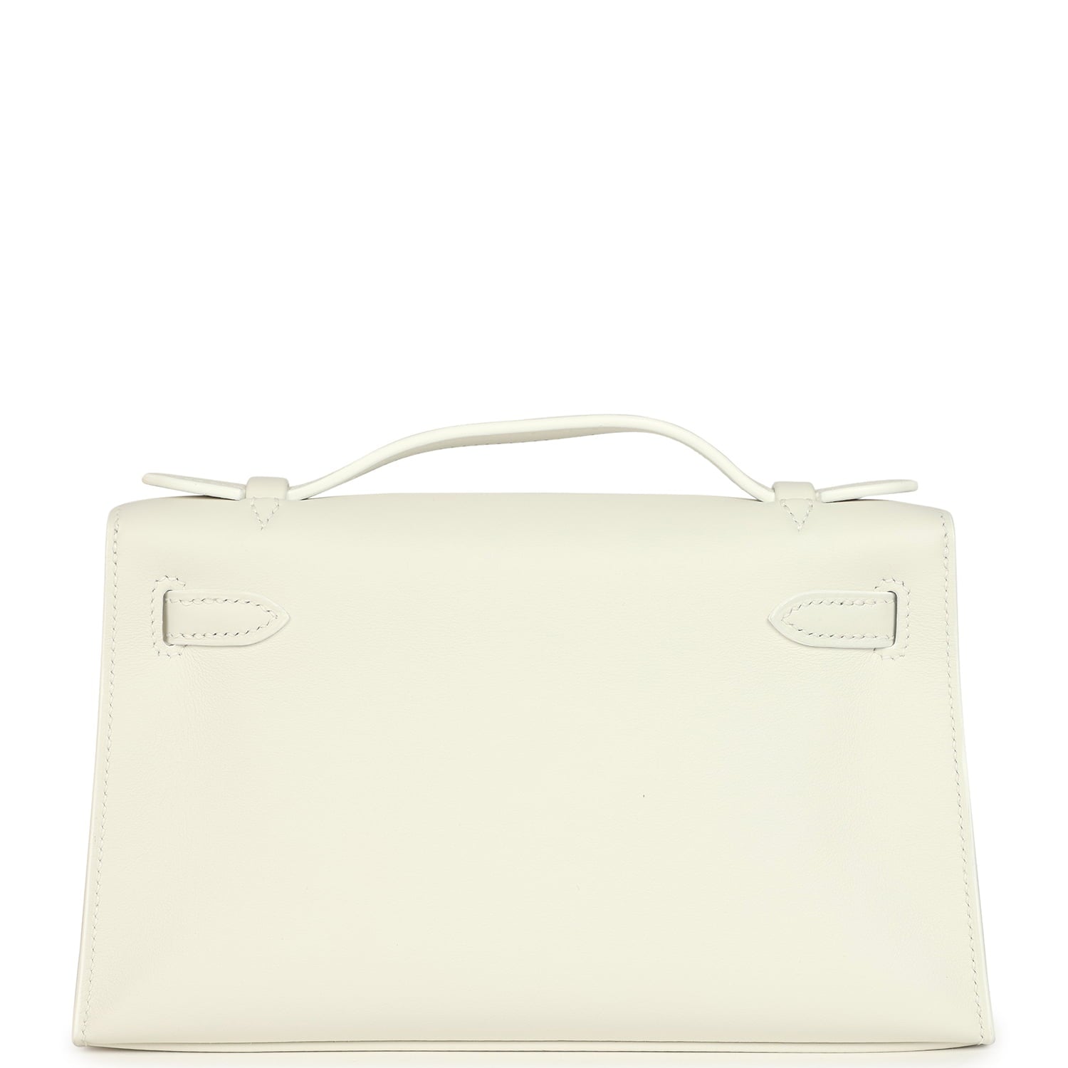 Hermes Kelly Pochette New White Swift Gold Hardware