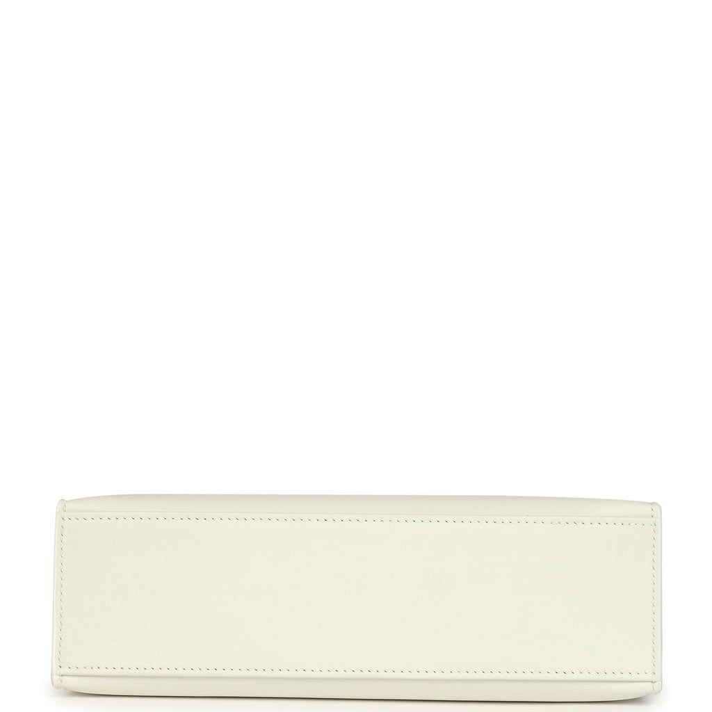 Hermes Kelly Pochette New White Swift Gold Hardware