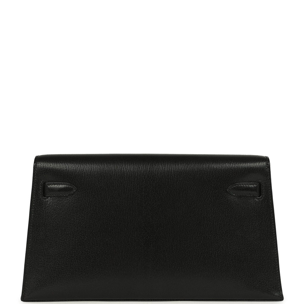Hermes Kelly Elan Black Chevre Chamkila Permabrass Hardware
