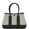 Hermes Garden Party Neo 23 Black-Ecru Toile H Canvas and Black Negonda Palladium Hardware