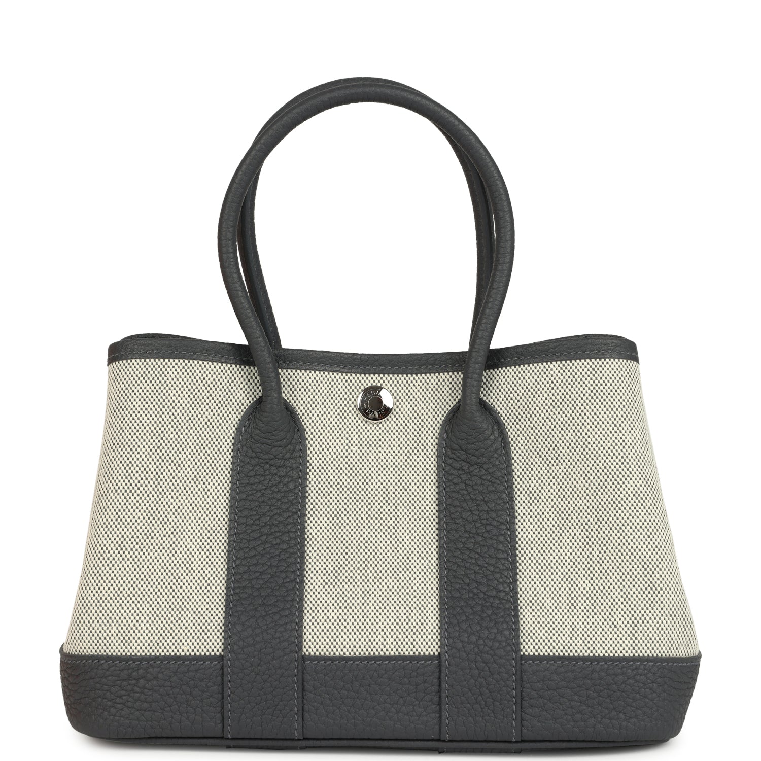 Hermes Garden Party Neo 23 Ardoise-Ecru Toile H Canvas and Ardoise Negonda Palladium Hardware