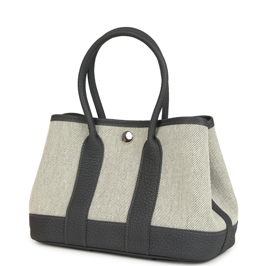 Hermes Garden Party Neo 23 Ardoise-Ecru Toile H Canvas and Ardoise Negonda Palladium Hardware