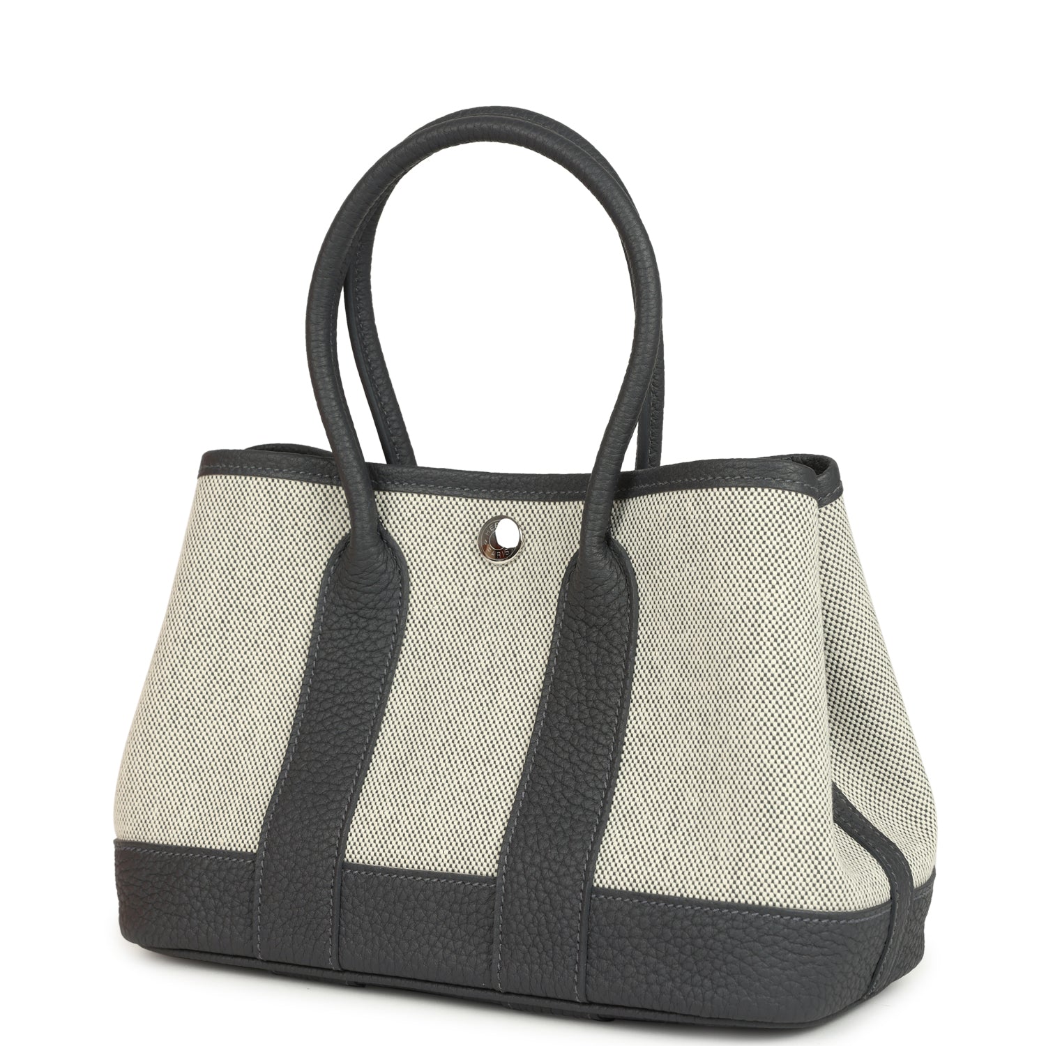 Hermes Garden Party Neo 23 Ardoise-Ecru Toile H Canvas and Ardoise Negonda Palladium Hardware