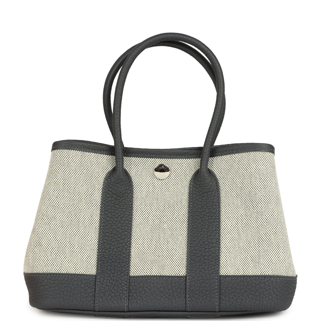 Hermes Garden Party Neo 23 Ardoise-Ecru Toile H Canvas and Ardoise Negonda Palladium Hardware
