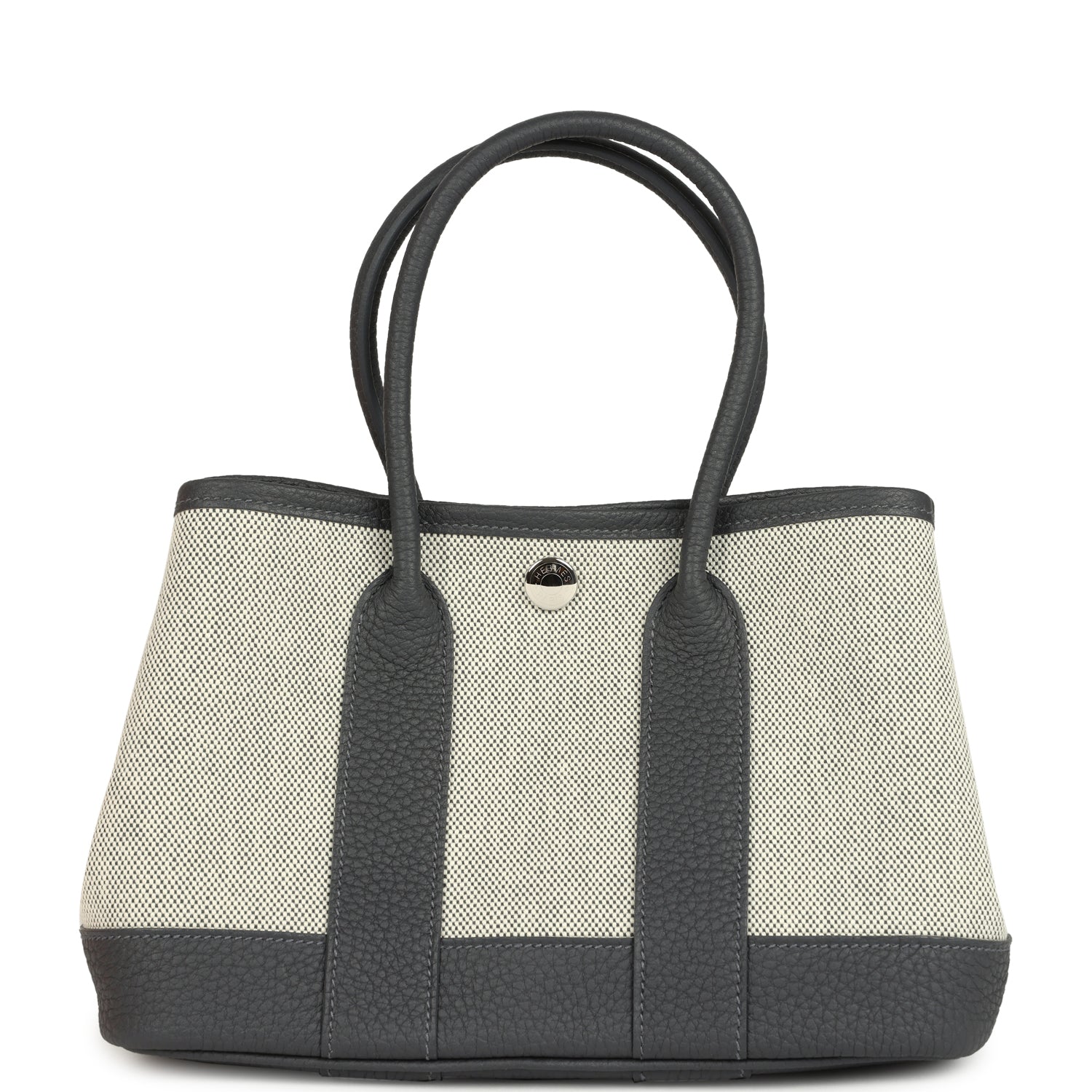 Hermes Garden Party Neo 23 Ardoise-Ecru Toile H Canvas and Ardoise Negonda Palladium Hardware