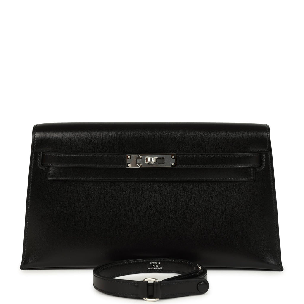 Hermes Kelly Elan Black Box Palladium Hardware