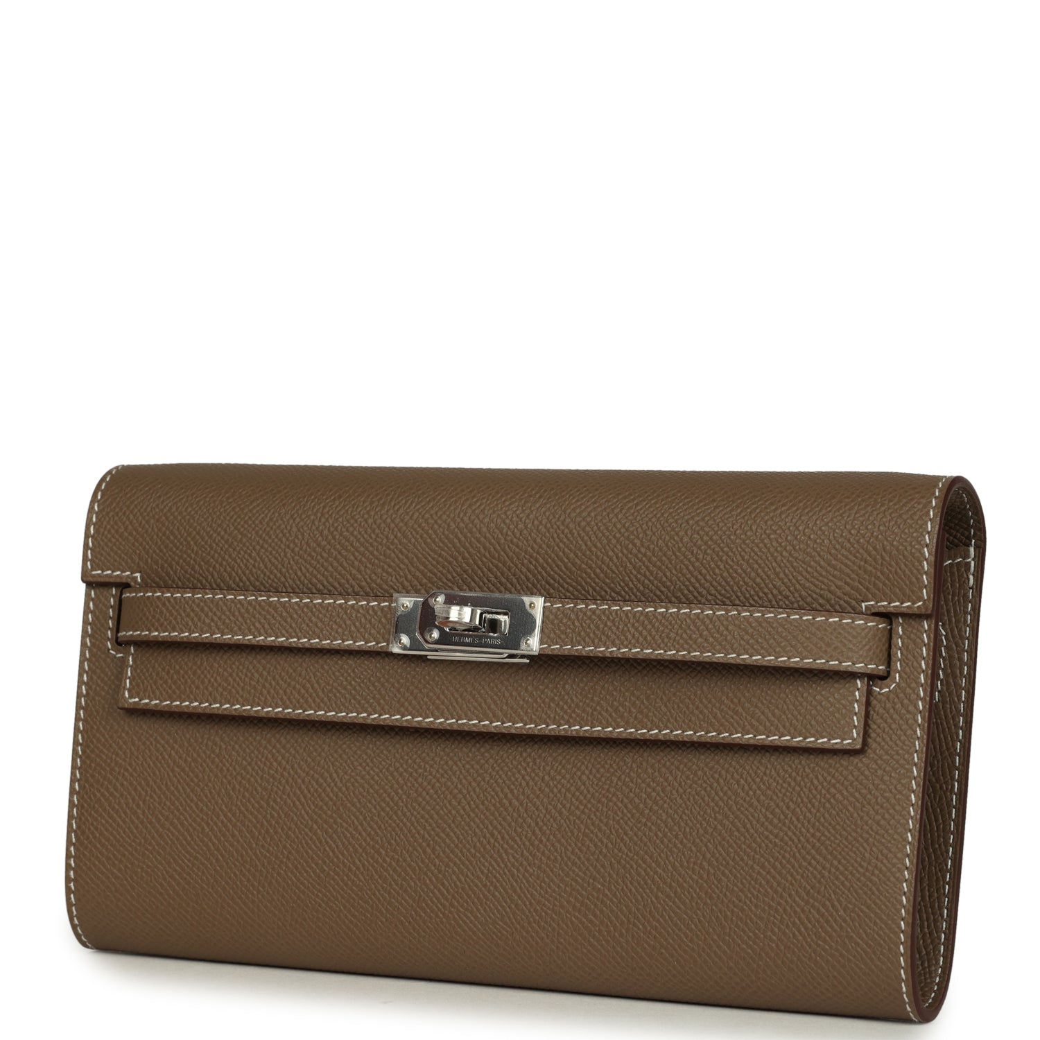 Hermes Kelly Wallet To Go Etoupe Epsom Palladium Hardware
