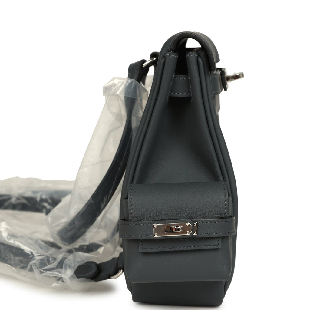 Hermes Mini Kelly Jump Backpack Gris Misty Swift Palladium Hardware