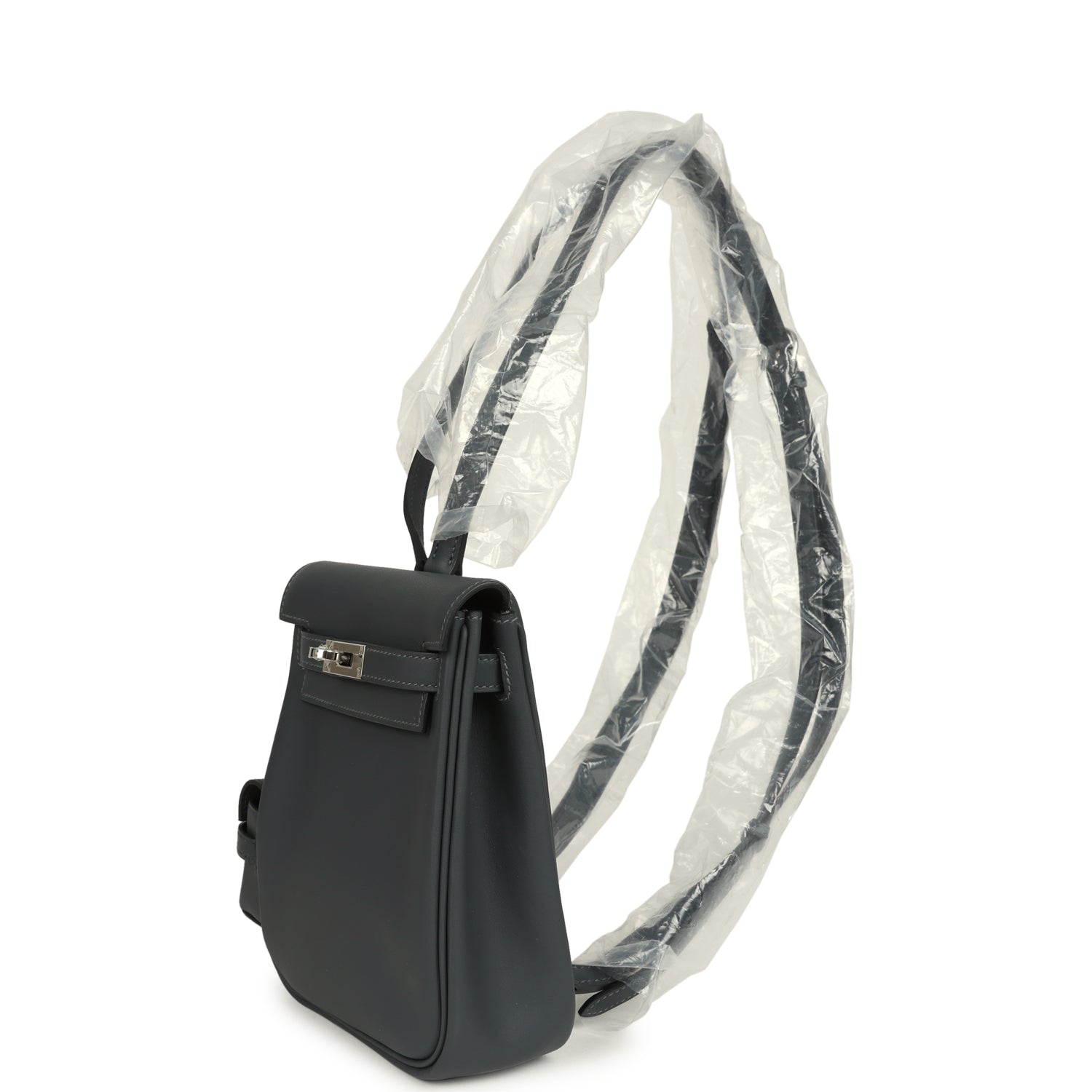 Hermes Mini Kelly Jump Backpack Gris Misty Swift Palladium Hardware