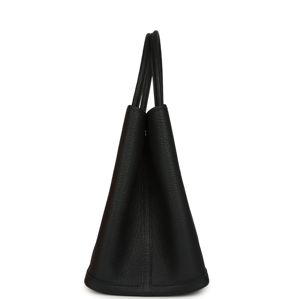 Hermes Garden Party 36 Black Negonda Palladium Hardware
