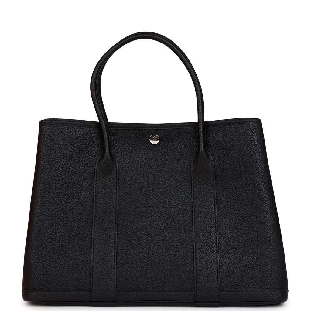 Hermes Garden Party 36 Black Negonda Palladium Hardware