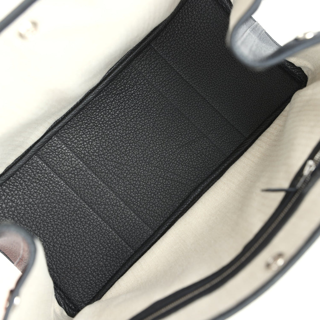 Hermes Garden Party 36 Black Negonda Palladium Hardware