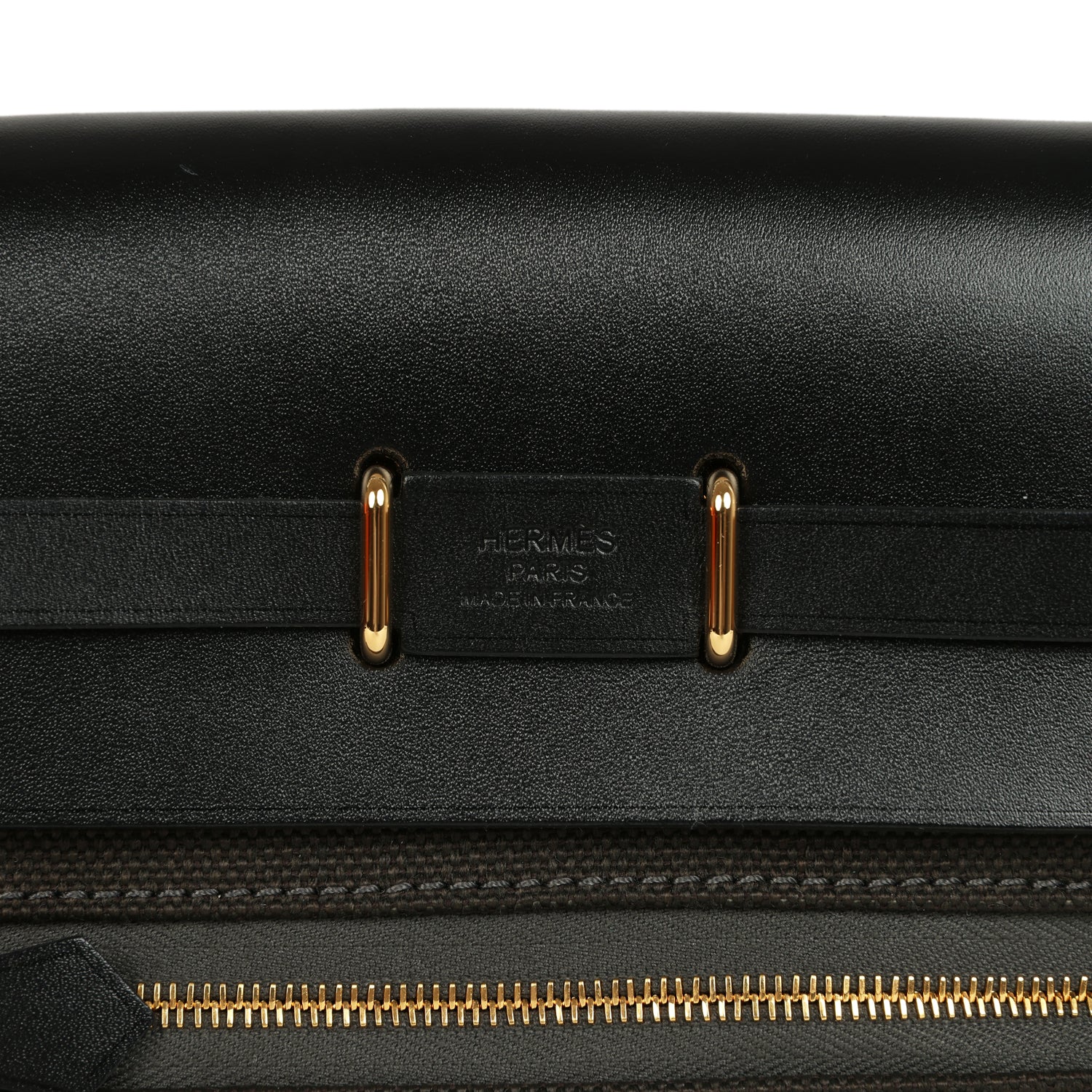 Hermes Herbag Zip 20 Mini Dark Bronze Toile Militaire Canvas and Black Vache Hunter Gold Hardware