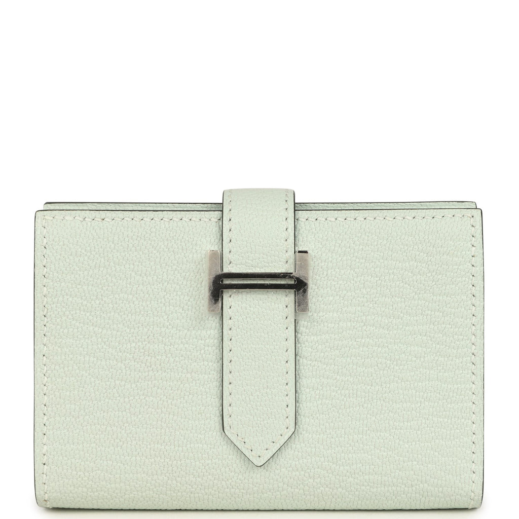 Hermes Bearn Mini Wallet Vert PepperNew Chevre Mysore Palladium Hardware